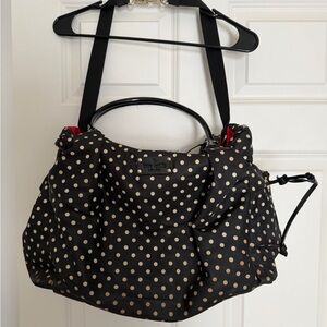 kate spade Black and Cream Polka Dot Shoulder Bag